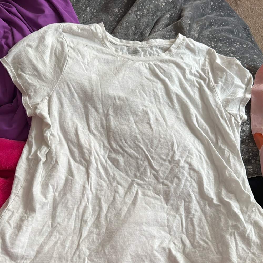 Plain white tee